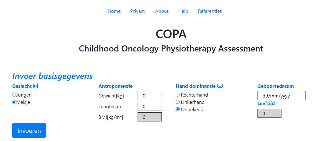 Basisgegevens invoer